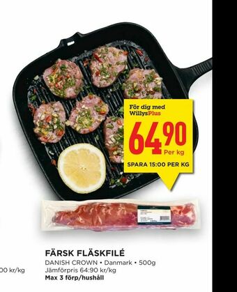 Willys Hemma Färsk fläskfilé erbjuda