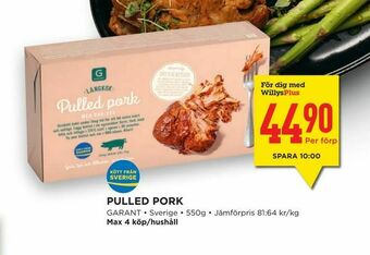Willys Hemma Pulled pork erbjuda