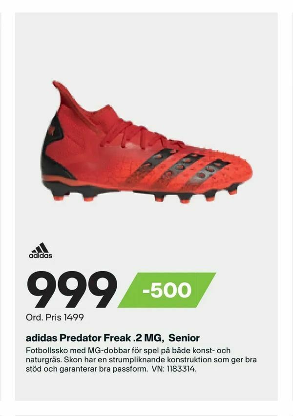 adidas Predator Freak .2 MG, Senior erbjudande hos XXL