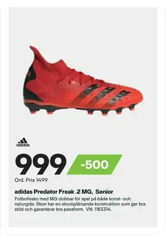 XXL adidas Predator Freak .2 MG, Senior erbjuda