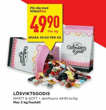 Willys Hemma Lösviktsgodis erbjuda