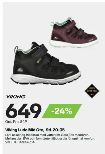 Viking Ludo Mid Gtx, Stl. 20-35