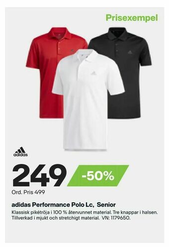 XXL adidas Performance Polo Lc, Senior erbjuda