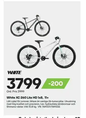 XXL White XC 260 Lite HD 1x8, 11+ erbjuda
