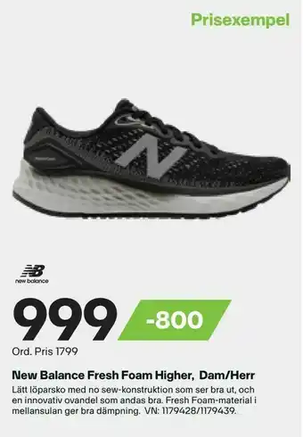XXL New Balance Fresh Foam Higher, Dam/Herr erbjuda