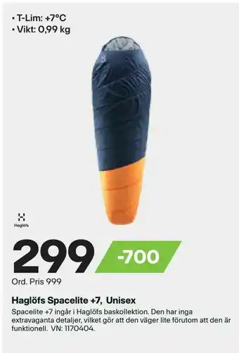 XXL Haglöfs Spacelite +7, Unisex erbjuda