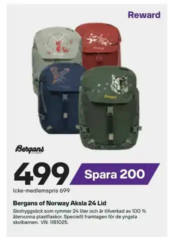 XXL Bergans of Norway Aksla 24 Lid erbjuda