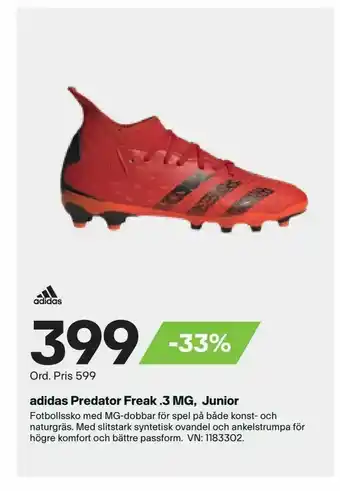 XXL adidas Predator Freak .3 MG, Junior erbjuda