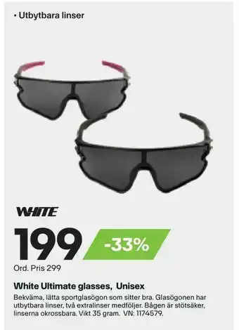 XXL White Ultimate glasses, Unisex erbjuda