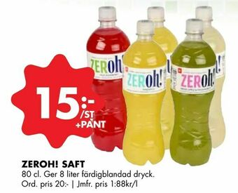ÖoB Zeroh! saft erbjuda