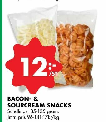 ÖoB Bacon- & sourcream snacks erbjuda
