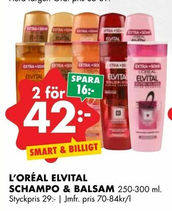 ÖoB L'oréal elvital schampo & balsam erbjuda