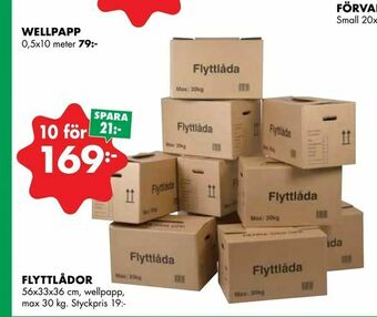 ÖoB Flyttlådor erbjuda