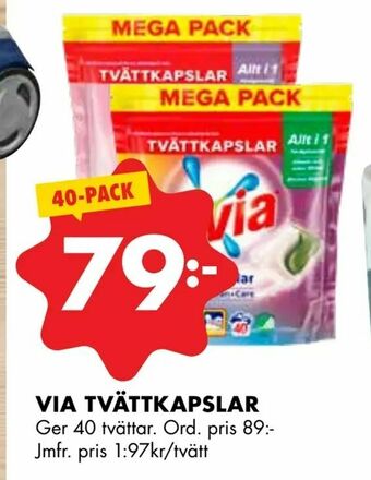 ÖoB Via tvättkapslar erbjuda
