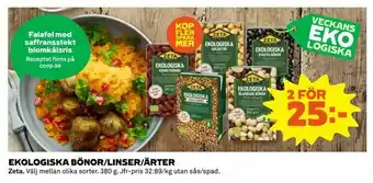 Ekologiska bönor/linser/ärter