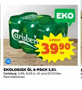 Coop Konsum Ekologisk öl 6-pack 3,5% erbjuda