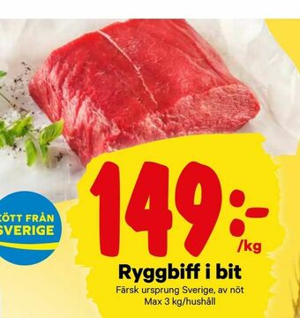 City Gross Ryggbiff i bit erbjuda