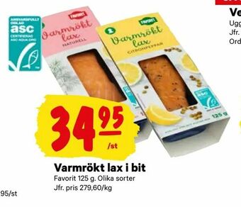 City Gross Varmrökt lax i bit erbjuda