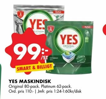 ÖoB Yes maskindisk erbjuda