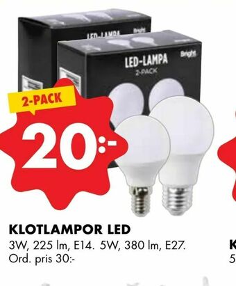 ÖoB Klotlampor led erbjuda