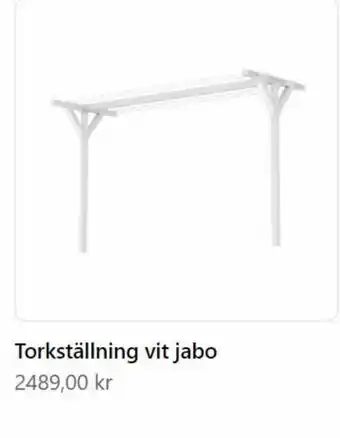 Torkställning vit jabo