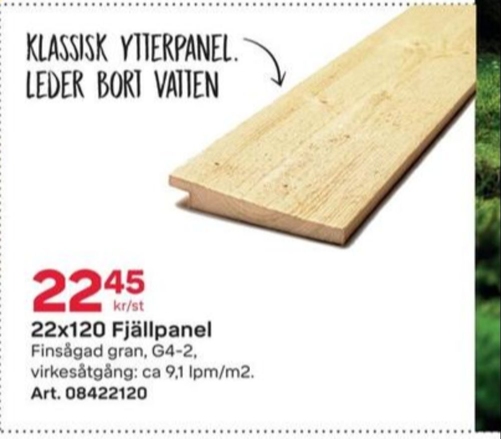 Cuprinol fjällpanel erbjudande hos Byggmax