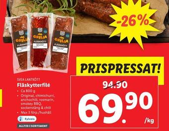 Lidl Fläskytterfilé erbjuda