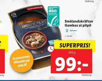 Lidl Smålandskräftan gambas al pilpil erbjuda
