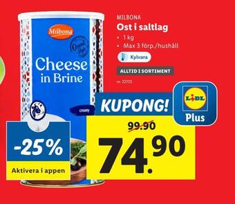 Lidl Ost i saltlag erbjuda