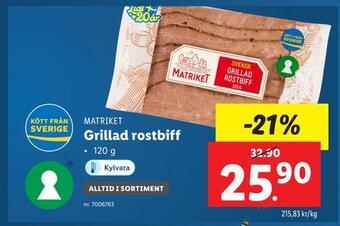 Lidl Grillad rostbiff erbjuda