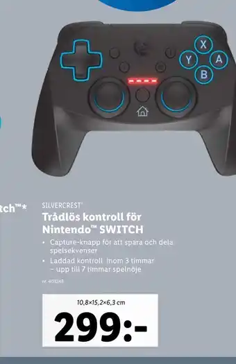 Lidl Trådlös kontroll för nintendo switch erbjuda