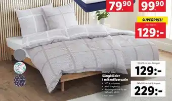 Lidl Sängkläder i mikrofibersatin erbjuda