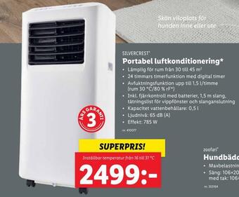 Lidl Portabel luftkonditionering erbjuda