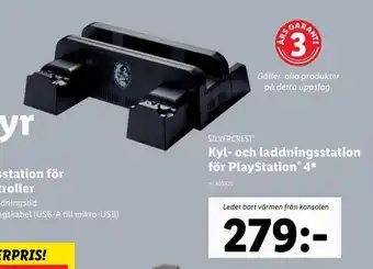 Kyl- och laddningsstation för playstation 4