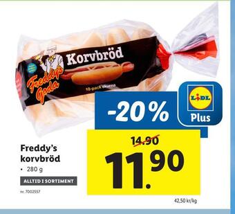 Lidl Freddy's korvbröd erbjuda