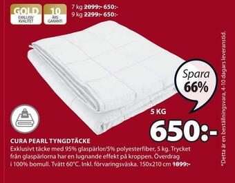 JYSK Cura pearl tyngdtäcke erbjuda