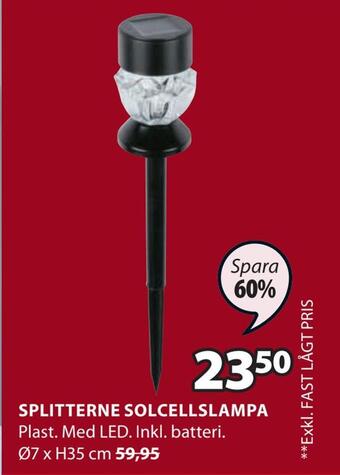 JYSK Splitterne solcellslampa erbjuda