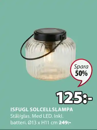 JYSK Isfugl solcellslampa erbjuda