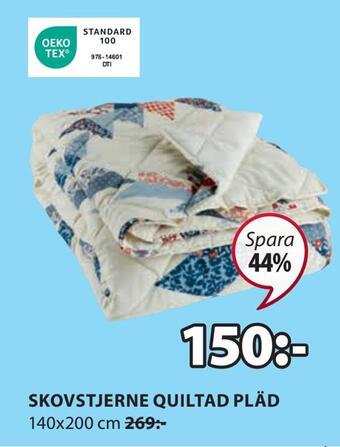 JYSK Skovstjerne quiltad pläd erbjuda