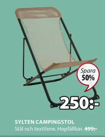 JYSK Sylten campingstol erbjuda