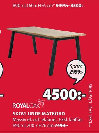 JYSK Skovlunde matbord erbjuda