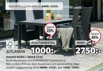 JYSK Skive stol erbjuda