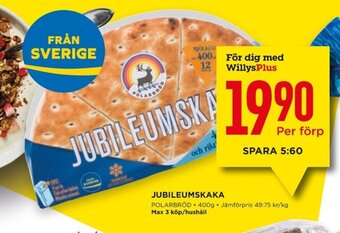 Willys JUBILEUMSKAKA erbjuda