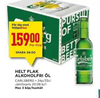 HELT FLAK ALKOHOLFRI ÖL CARLSBERG