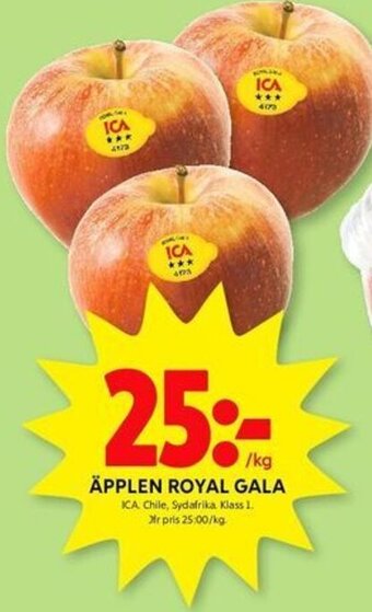 ICA Kvantum ÄPPLEN ROYAL GALA erbjuda