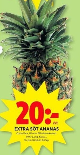 ICA Kvantum EXTRA SÖT ANANAS erbjuda