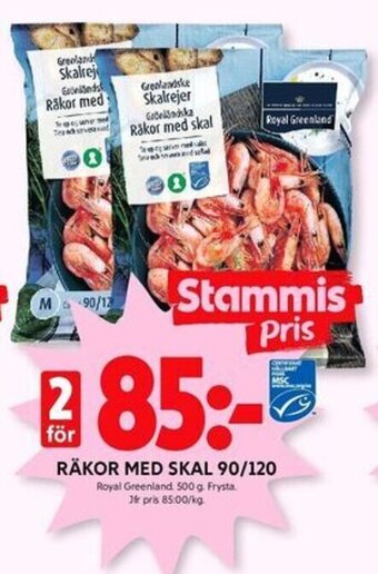 ICA Kvantum RÄKOR MED SKAL 90/120 erbjuda