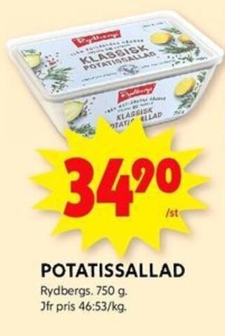 ICA Kvantum POTATISSALLAD Rydbergs erbjuda