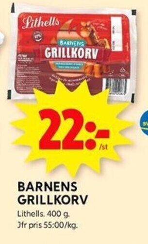 ICA Kvantum BARNENS GRILLKORV Lithells erbjuda