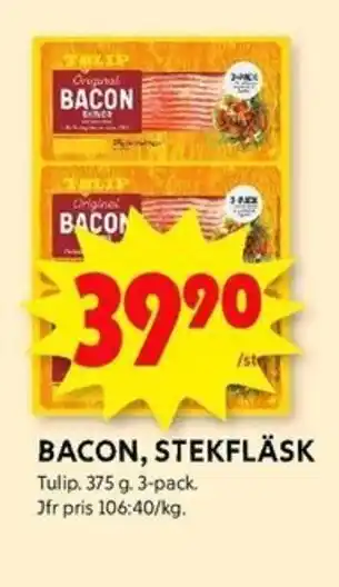 ICA Kvantum BACON, STEKFLÄSK Tulip erbjuda